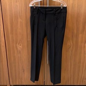Ann Taylor black skinny leg front seam lined pants